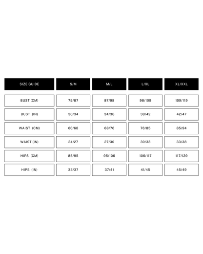 Taglie Top body canotta